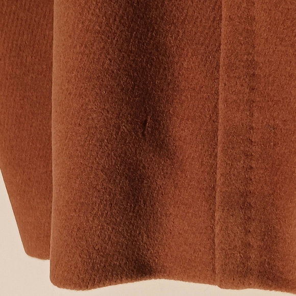 Max Mara Wool Coat VTG Luxury Mob Wife Single Breast Burnt Orange W10 Old Money - Picture 9 of 12